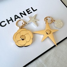 Chanel Charm 2025 Holiday set of 2 Camellia Comet Limited Edition NM Japan