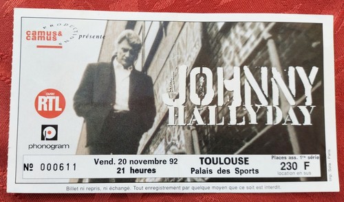 Ticket billet concert johnny - ticket,