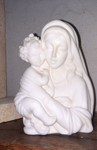 Vierge enfant buste en - vierge, l'enfant
