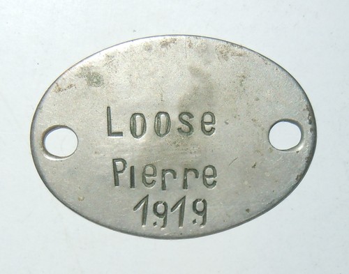 Plaque identite un soldat - d'identite,