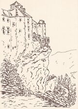 Carte postale 10x15cm postcard BRUNIQUEL LE CHATEAU dessin Jacky Poussou