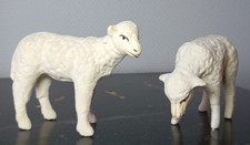 Anciens Santons DEVINEAU "2 MOUTONS" - Taille 5 - 7,5 cm - Bon Etat
