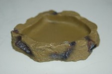 Vivarium Petit Rocher à Reptile Camouflage Nourriture Plat 10 x 8 x 2 CM Buvant