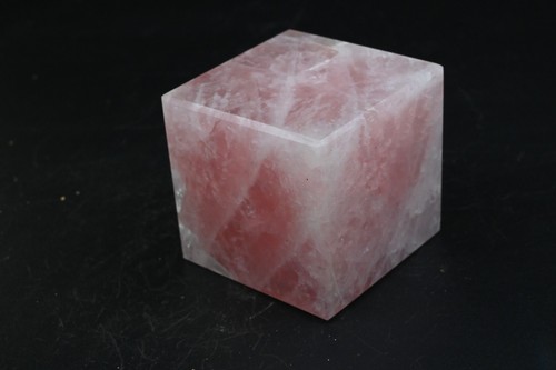 Hexaedre quartz rose solide - rose,