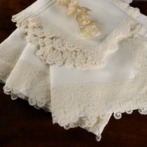 Nappe lin dentelle - nappe, et
