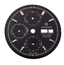 KADLOO Matrix Chrono cadran pour Valjoux 7750 et autres noir/or rosé