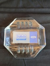 Ultra RARE Cendrier En Verre " FoMoCo FORD " 12,5 cm Ø Excellent État 