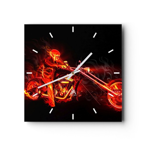 Horloge murale verre - horloge, en