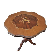 Guéridon en marqueterie à décor floral