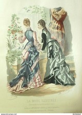 Gravure Mode illustree 1875 #