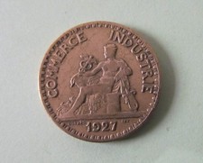 2 francs  1927 Domard cupro chambre du commerce