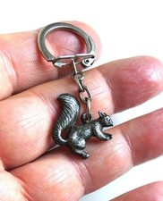 Ancien porte clé Animal Ecureuil. 3D. Métal.