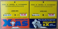 --  2 DISQUES DE STATIONNEMENT MICHELIN ZX / X AS --