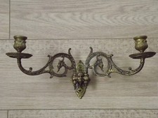 Ancienne applique double piano bronze dragon gothique français signée L. Pinet 5428