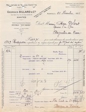 1933 MANUFACTURE GEORGES BILLARD A NANTES - M. GOBERT A ARGENTON SUR CREUSE