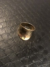 Bague Martelée Et Incurvée Plaqué Or MATY T58