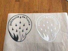 PATROUILLE DE FRANCE PATCH VINYLE FLOCAGE - 8.7 CM PAR 10.4 CM