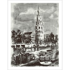 AGOSTINI Tony - Lithographie originale "Amsterdam 02" 31x24cm - 1971