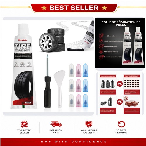 Colle pneu voiture 50ml 10 - pneu, +