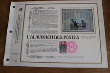 feuillet CEF 1977 premier 1er jour ALMANACH DES POSTES 1000ex SOIE n°19
