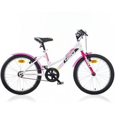 Vélo 20 Mtb Aurelia Sport 420D 1 Vitesse Rose Et Blanc Pour Fille