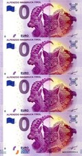 NULL EURO SCHEIN / LOT 4 BILLETS 0 € AUTRICHE 2017-1 / NEUFS / PETITS NUMEROS