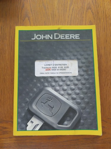 Livret entretien john deere - d'entretien,