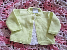 Gilet vert Barbouillage   bébé fille 3 mois