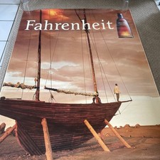 Rare Affiche Poster Original Parfum Dior Fahrenheit Bateau Voilier 120x175 Cm