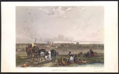 1835 gravure aquarellée - 1835,