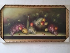 Cadre Paysage Fruits Peint À