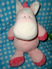 D # Doudou GRAND PONEY CHEVAL ROSE KELLYTOY 34 CM TBE