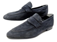 CHAUSSURES BERLUTI 8 42 MOCASSINS DAIM GRIS + EMBAUCHOIRS GREY SUEDE SHOES 1810€