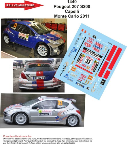 Decals ref 1440 peugeot - ref,