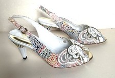 Escarpins Bout Ouvert multicolore Avec Papillon Accademia Of Venice Taille 36