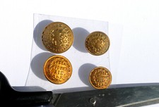 RARE 4 BOUTON UNIFORME - LYCEE BEAUVAIS ANGER, MIGNET AIX BOURG  D:13,15,17,18mm