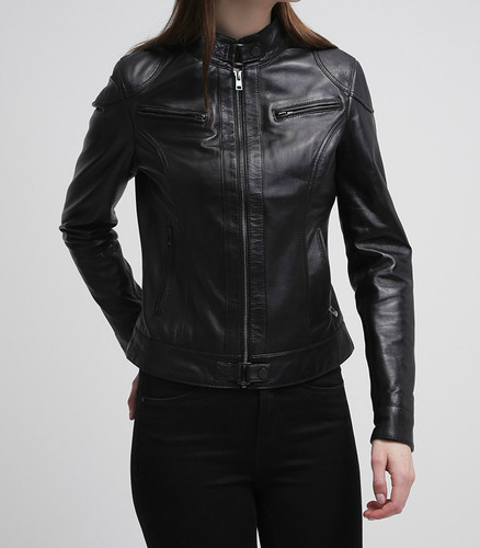 Veste cuir élégante - en,