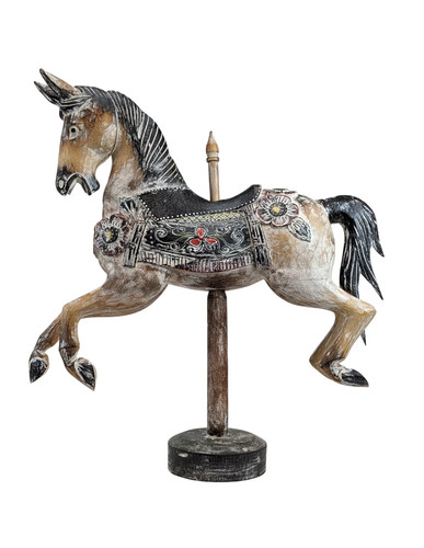 Statue cheval carrousel en - statue,