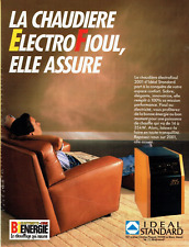 publicité Advertising  0922  1987   Ideal Standard chaudière fioul Bienergie ele