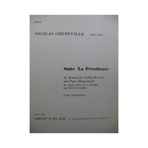 Chedeville nicolas suite - chedeville,