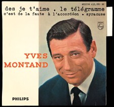 YVES MONTAND - 1963 France EP 45 tours
