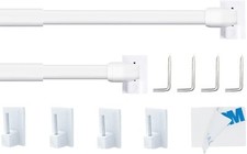 2 Pièce Tringle a Rideaux Extensible Sans Percage Réglable Barre a Rideaux Sans 