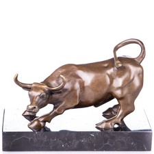 Sculpture taureau bronze - sculpture, en