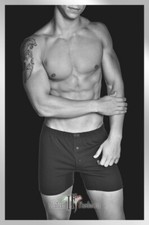 BASTER Caleçon coton Noir Marine ou Gris Tailles M à 2XL Italian Fashion