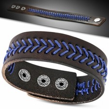 Bracelet pression en cuir