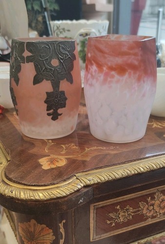 Deux vases art déco pâte - vases, de