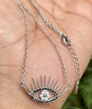 Collier mauvais œil en argent
