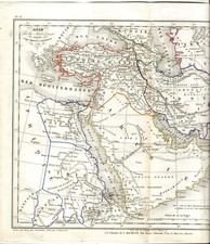Carte Asie du Sud-Ouest 1854 par Meissas et Michelot. 30 cm X 24,5.