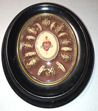 Rare Cadre ovale  RELIQUAIRE ANCIEN 19 ème  Multi Saints