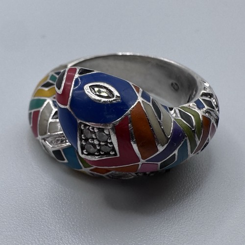 Bague argent massif motif - -,